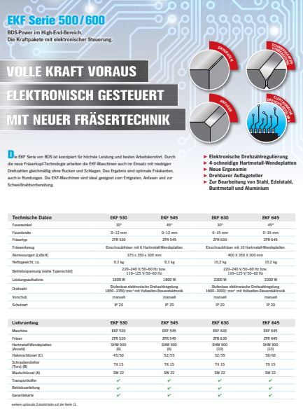 Kanten Entgrat- Anfasmaschine EKF 530